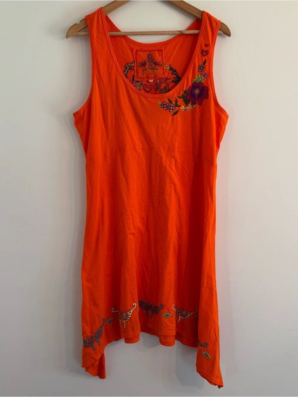 Johnny Was Dress Womens  Floral Butterfly Embroidered Tunic Top Or Dress XL